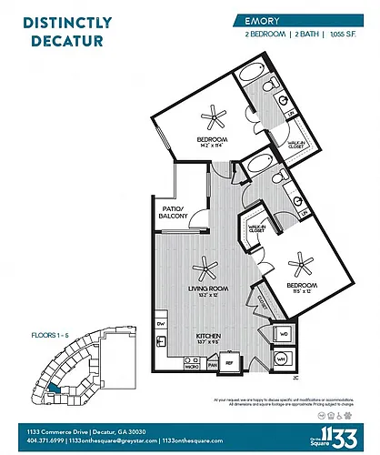 Floor plan 2C Emory