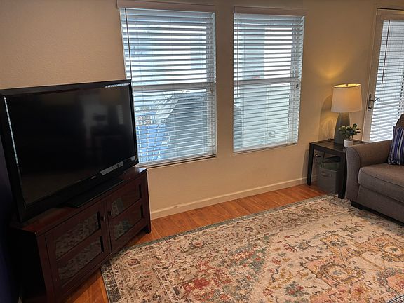 Living room, looking out onto balcony