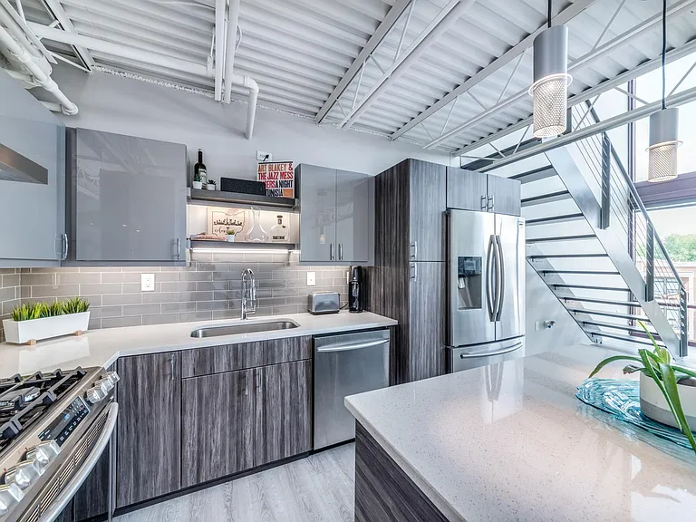 French door refrigerator with filtered water and ice-maker.