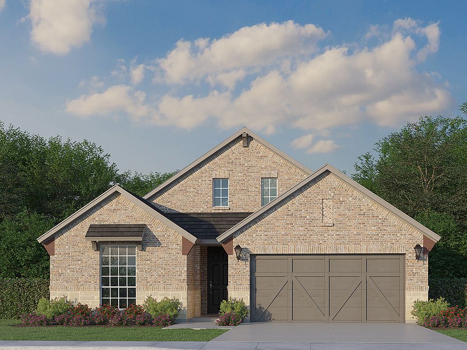 Plan 1530 Elevation B with Stone by American Legend Homes