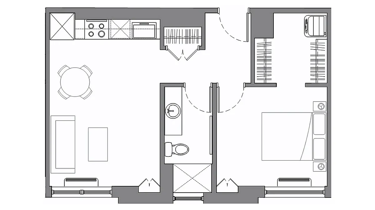 Floor plan One Bedroom