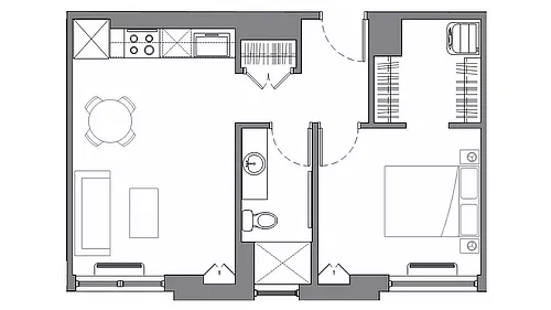 Floor plan One Bedroom