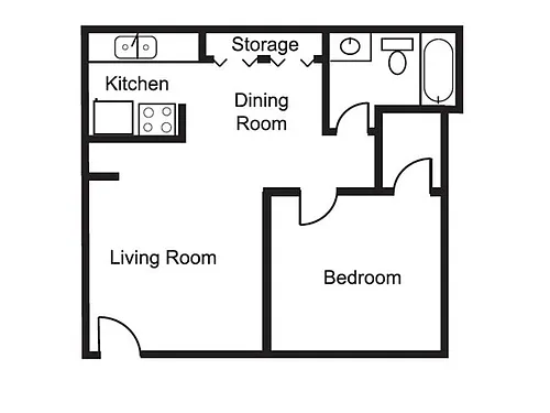 Floor plan 1X1