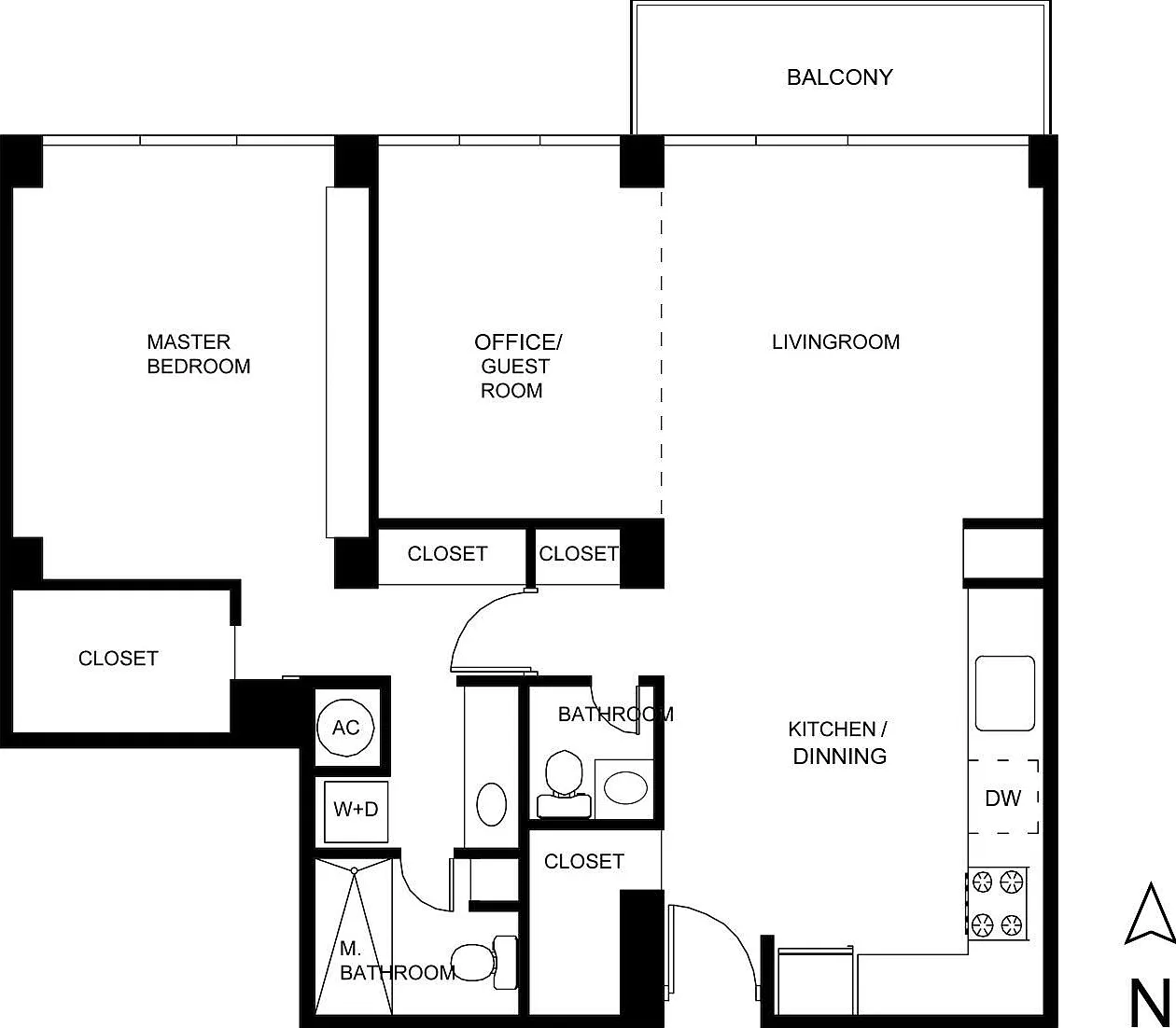 2 bed, 1.5 bath, 955 sqft, $2,800 — Photo 2