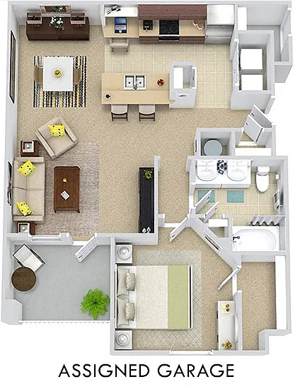 Floor plan Madrid with Assigned Garage