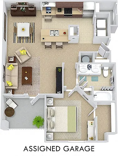 Floor plan Madrid with Assigned Garage