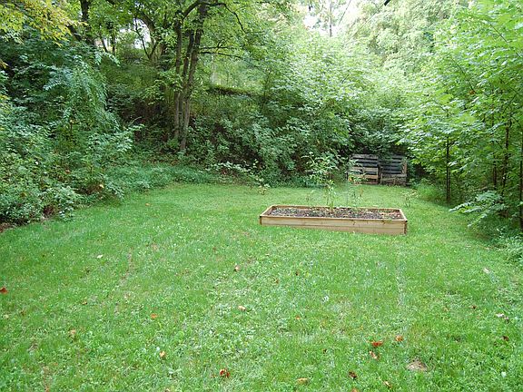 Lower terrace in backyard