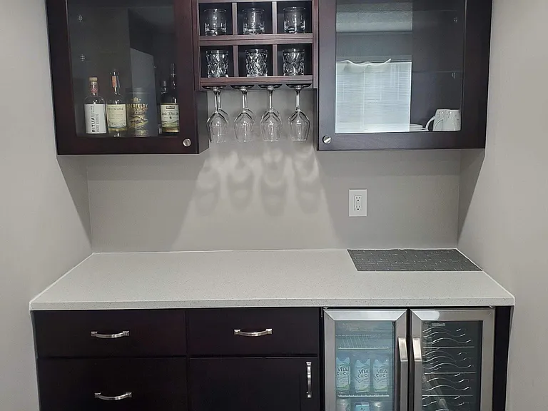 Basement rec room bar