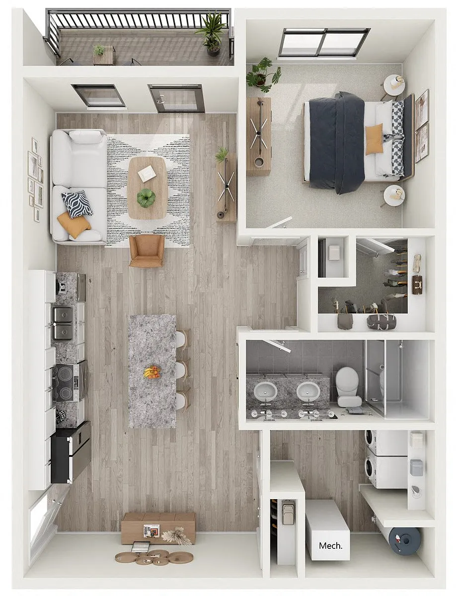 Floor plan Birch - Stacked Flat