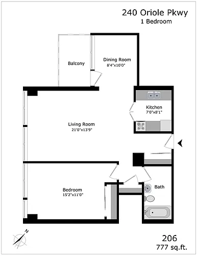Floor plan 50057A-206