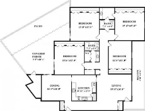 Four bedrooms, separate dining room. Large covered front porch and large patio/balcony with access from dining room, Master bedroom and guest bedroom sliding doors. Four bedrooms, separate dining room. Large covered front porch and large patio/balcony wit
