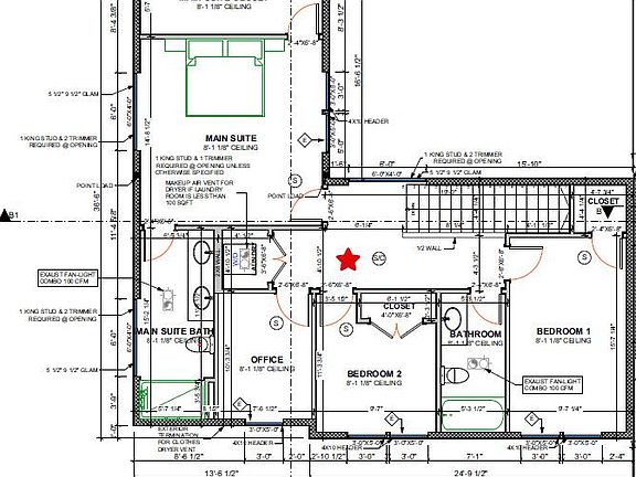 Upper level floorplan
