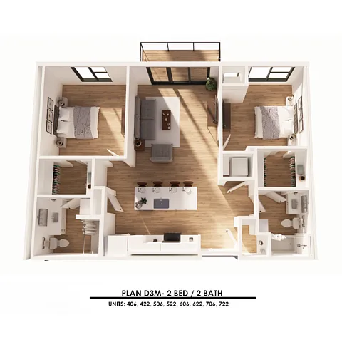 Floor plan D3M 2x2