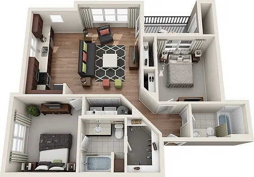 Floor plan 2X2 A