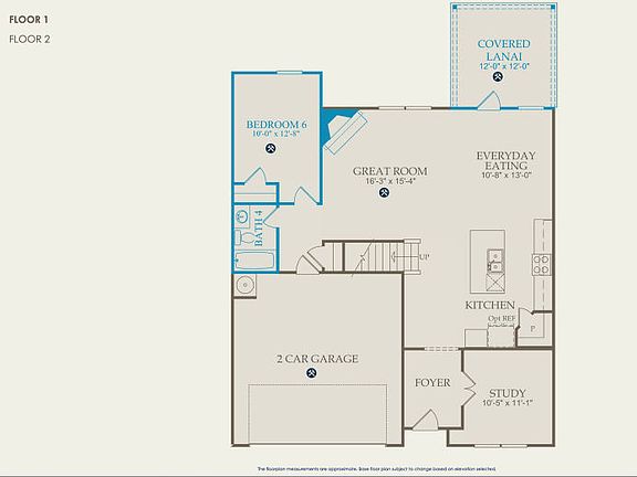 Hampton Floor Plan, Quick Move-In Home, Floor 1