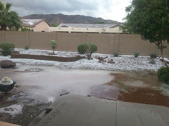 Backyard after a Hail Storm