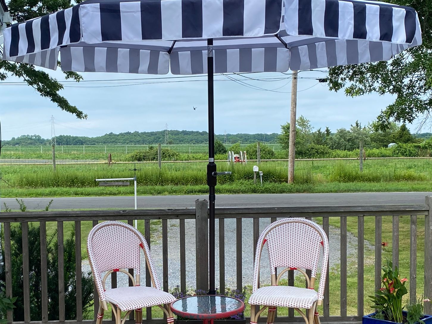  Private Deck off Primary Bedroom Ensuite overlooking Farm Across the street
