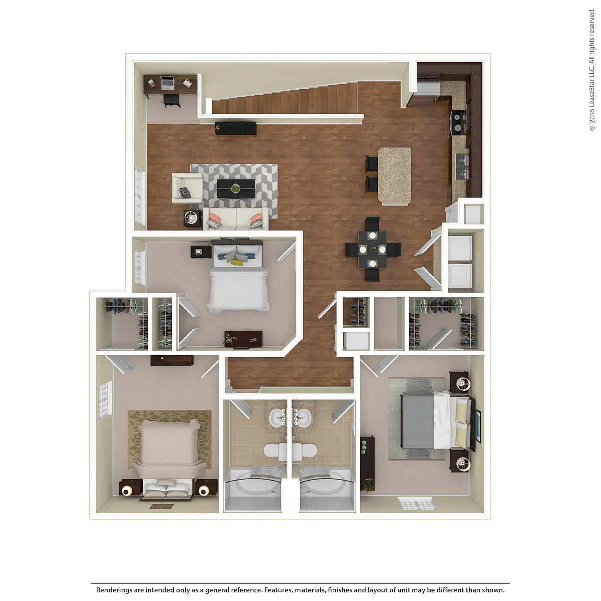 Floor plan 3 BR Grand Overlook