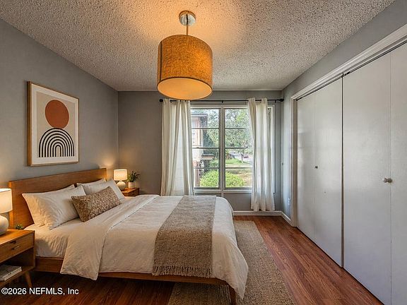 bedroom with large closet