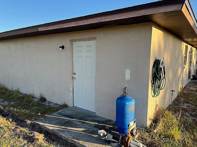 side view looking NW