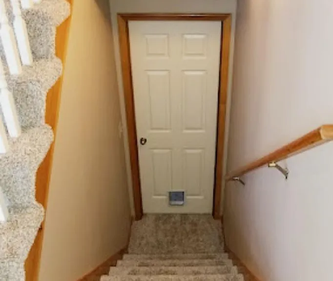 Stairway to finished basement