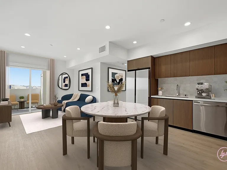 Open-Concept Kitchen, Dining, and Living Room, and Patio - Cobain Floor Plan