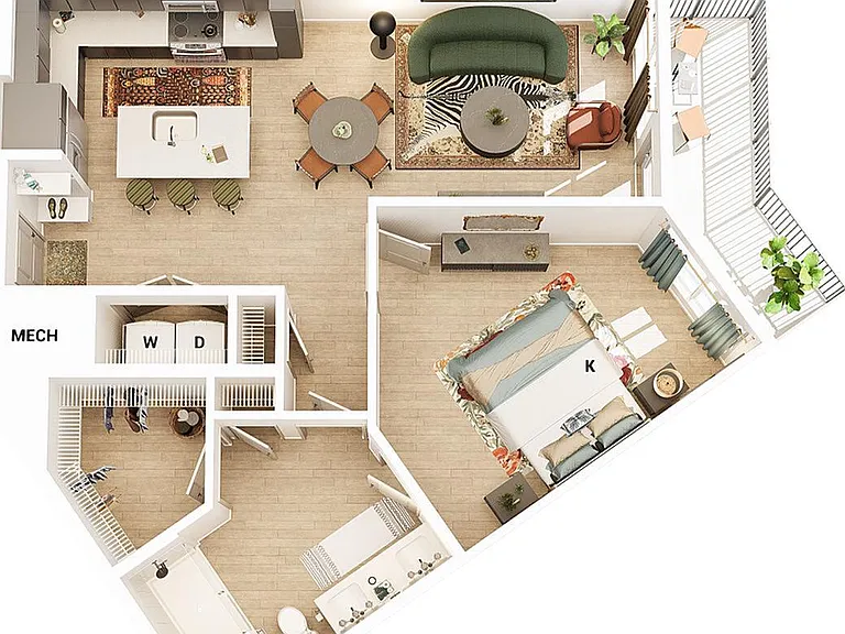 3D Floorplan - Unit A1_Scheme 1 3D Floorplan - Unit A1_Scheme 1