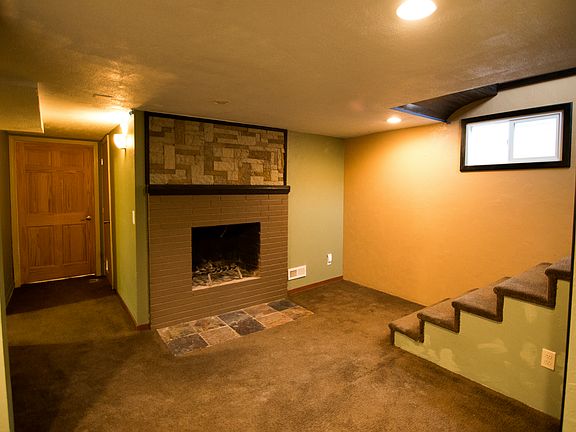 Downstairs fireplace