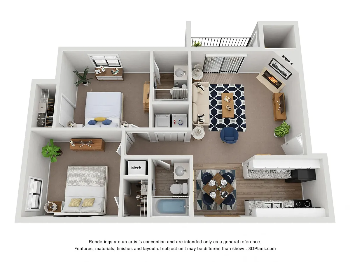 Floor plan B3 Partial Renovated