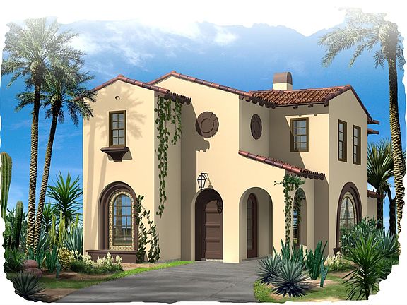 Plan 1 Spanish Mission elevation rendering