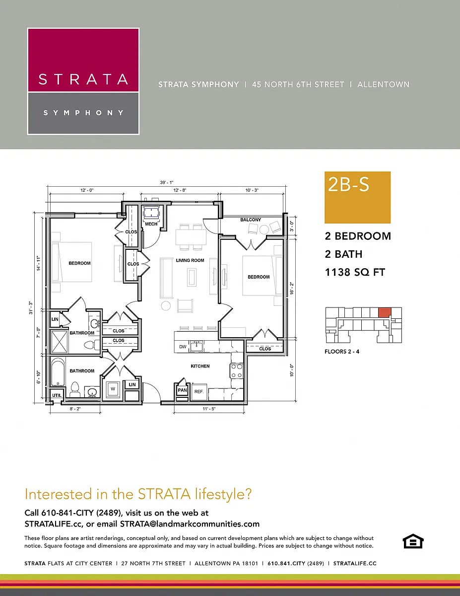 Floor plan 2B-S