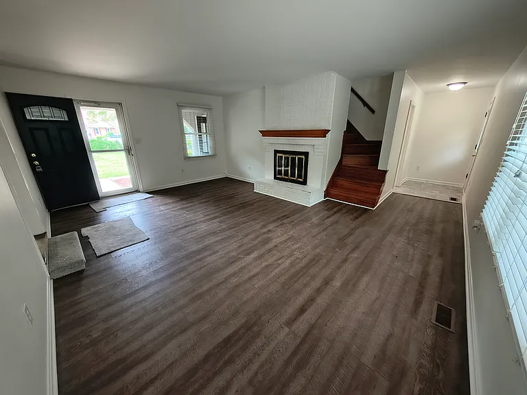 Family room with fire place
