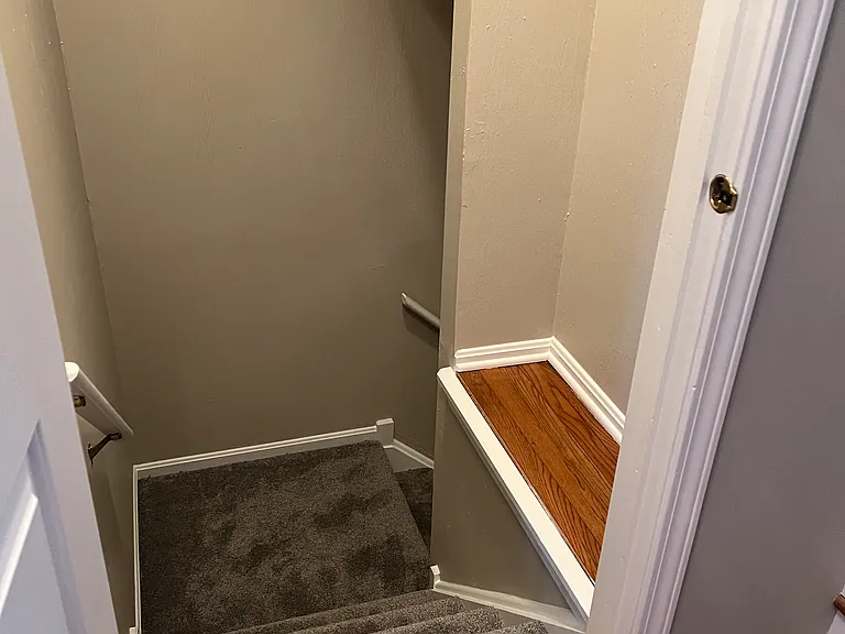 Stairs to finished basement.