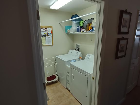Laundry inside on the right as you enter