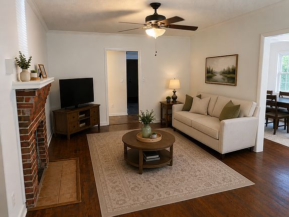AI decorated living room