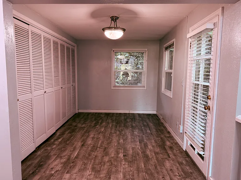 Dining room / utility closet on side.