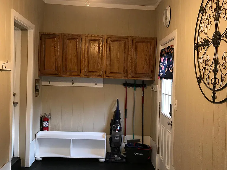 Large mudroom with storage