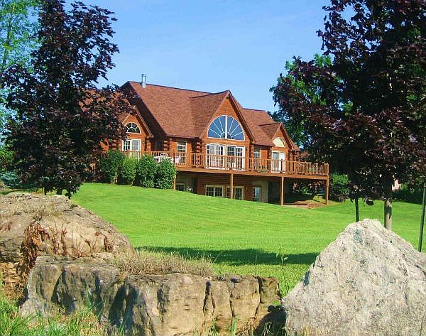Custom log home on 6.8 acres