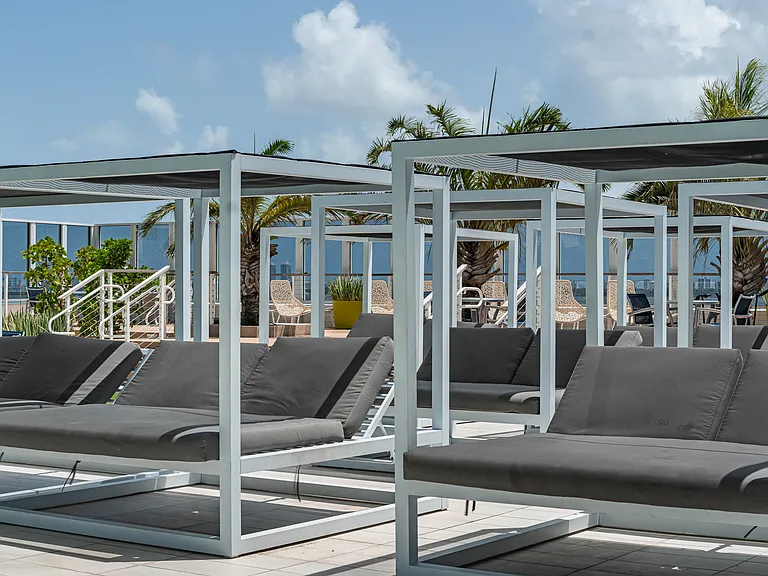 Brand new 10th floor pool and sundeck with plenty of lounge seating and poolside Wi-Fi