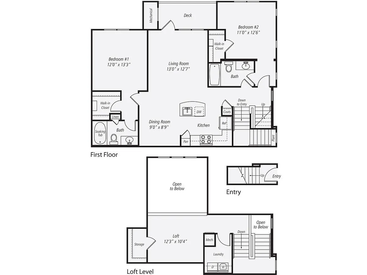 Floor plan 2x2K