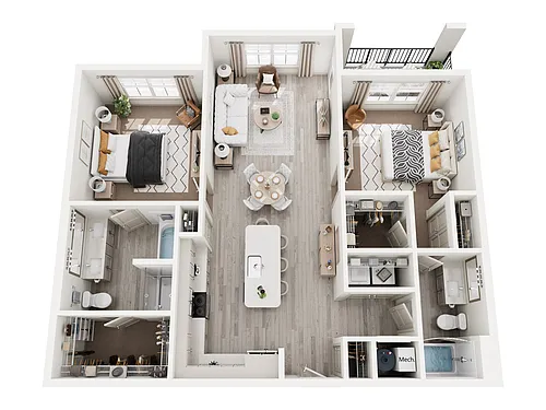 Floor plan B11 - 2X2