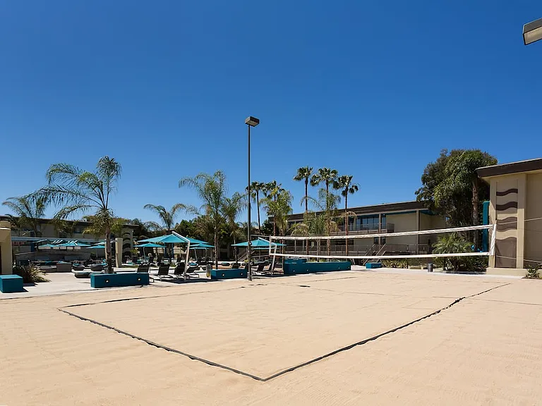 Sand volleyball court