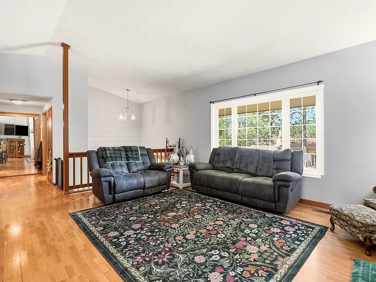 Living Room is large and sunny
