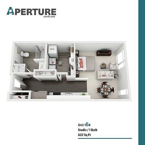 Floor plan 1B4