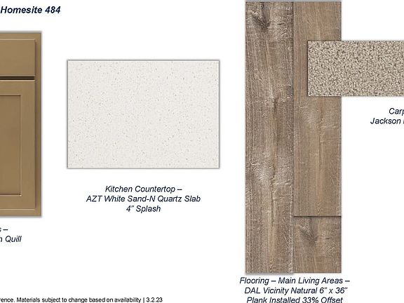 Design Selections for Highland Sage Homesite 484