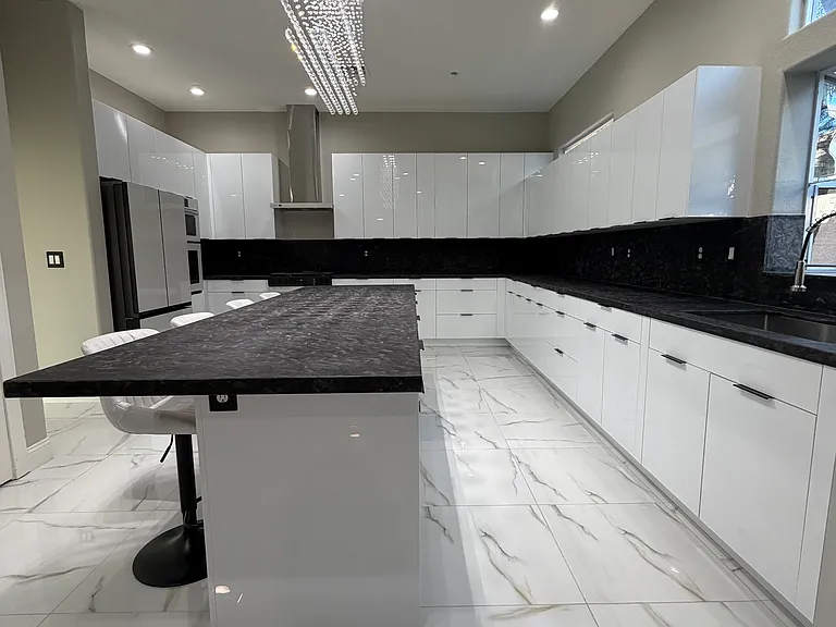 Alternate view of the contemporary kitchen.