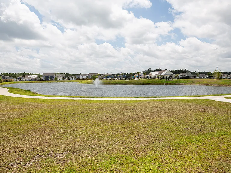 Across the street amenity pond