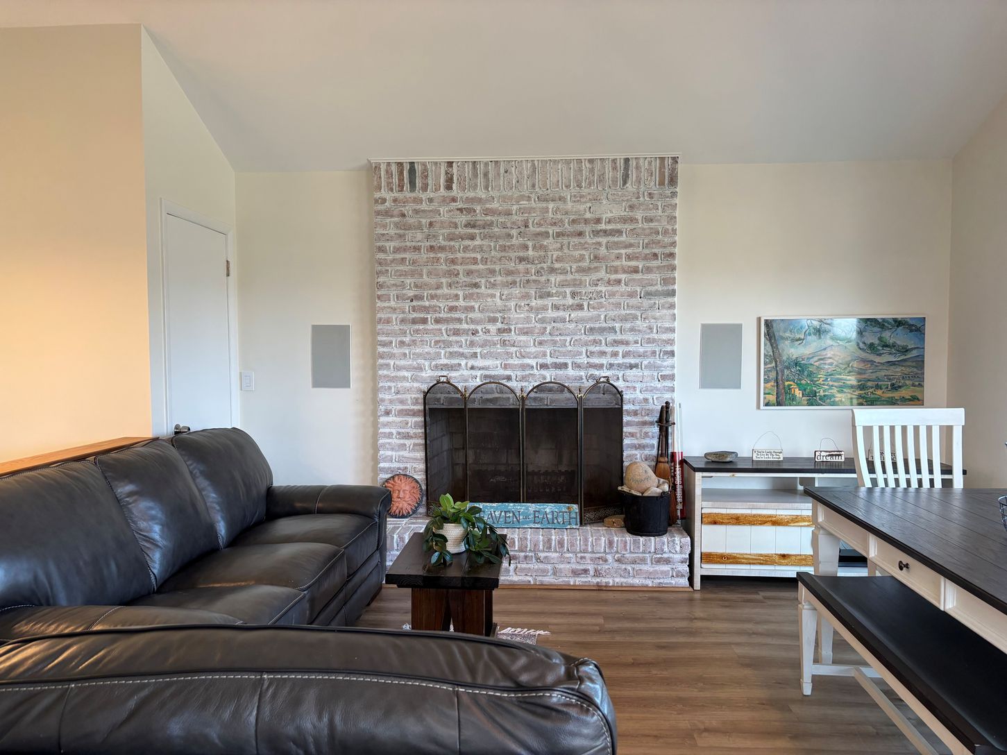 Cozy fireplace