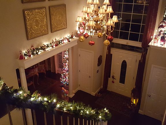 Foyer at Christmas