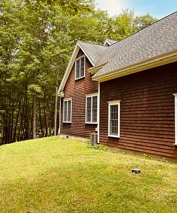 Left side of house